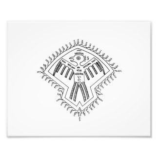 aztec-stijl, gekartelde tekening.png foto afdruk