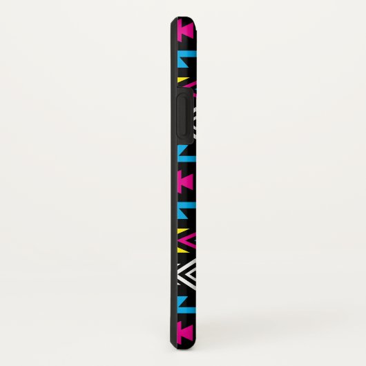 Aztec stileerde Groot Patroon II CMYBW Case-Mate iPhone Case (Achterkant / rechts)