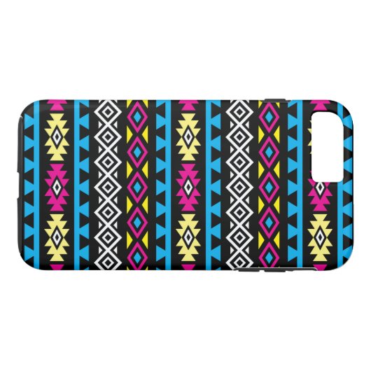 Aztec stileerde Groot Patroon II CMYBW Case-Mate iPhone Case (Achterkant (Horizontaal))