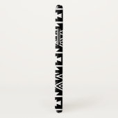 Aztec stileerde Groot Patroon II Wit op Zwarte Case-Mate iPhone Case (Achterkant / rechts)