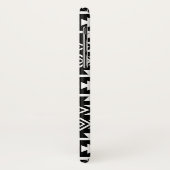 Aztec stileerde Groot Patroon II Wit op Zwarte Case-Mate iPhone Case (Achterkant/links)