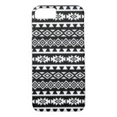 Aztec stileerde Groot Patroon II Wit op Zwarte Case-Mate iPhone Case (Achterkant)