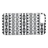 Aztec stileerde Groot Patroon II Zwarte op Wit Case-Mate iPhone Case (Achterkant (Horizontaal))