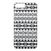 Aztec stileerde Groot Patroon II Zwarte op Wit Case-Mate iPhone Case (Achterkant)