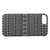 Aztec stileerde Patroon Zwarte & Grijze I Case-Mate iPhone Case (Achterkant (Horizontaal))