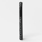 Aztec stileerde Ptn Blk & Grijze Case-Mate iPhone Case (Achterkant/links)