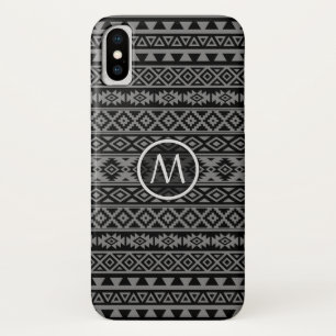 Aztec stileerde Ptn Blk & Grijze Case-Mate iPhone Case