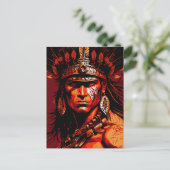 Aztec-strijder, Aztec-cultuur, Mayaanse cultuur Briefkaart (Staand voorkant)