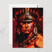 Aztec-strijder, Aztec-cultuur, Mayaanse cultuur Briefkaart (Voorkant / Achterkant)