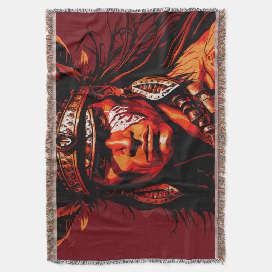 Aztec-strijder, Aztec-cultuur, Mayaanse cultuur Deken (Voorkant Verticaal)