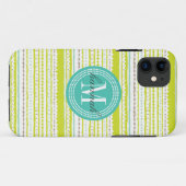 Aztec Stripes Limoen en Munt op maat Case-Mate iPhone Case (Achterkant (horizontaal))