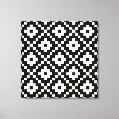 Aztec Style Block Print - Zwart en Crème (Voorkant)