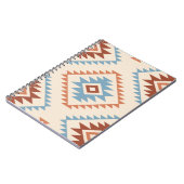 Aztec Style Motif Lg Pattern Blue Crm Terracottas Notitieboek (Linkerzijde)