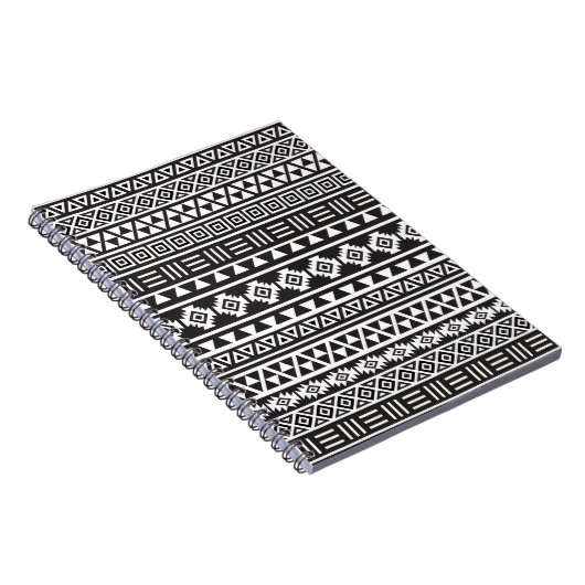Aztec Style Pattern - Monochrome Notitieboek (Rechterzijde)
