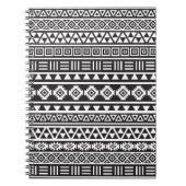 Aztec Style Pattern - Monochrome Notitieboek (Voorkant)