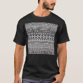 Aztec Style Pattern - Monochrome T-shirt (Voorkant)