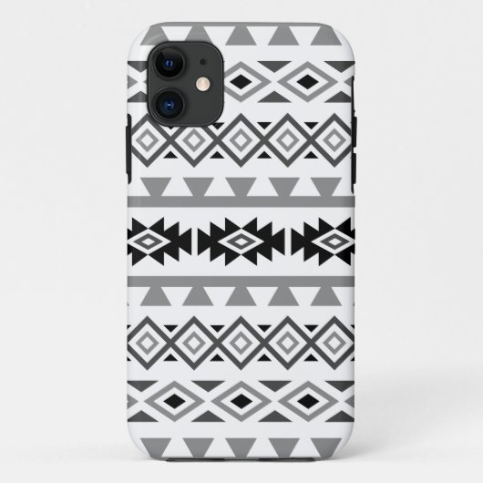 Aztec stylized Lg Pattern II Monochrome Case-Mate iPhone Case (Achterkant)