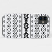 Aztec stylized Lg Pattern II Monochrome Case-Mate iPhone Case (Achterkant (horizontaal))