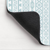 Aztec Stylized (V) Pattern Duck Egg Blue & White Muismat (Hoek)