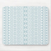 Aztec Stylized (V) Pattern Duck Egg Blue & White Muismat (Voorkant)