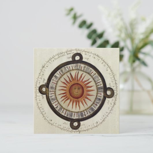 Aztec Sun Card - Uitnodiging (Staand voorkant)