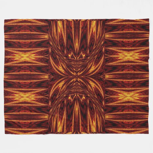 Aztec Sun Fire 14 Fleece Deken (Voorkant (Horizontaal))