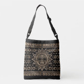 Aztec Sun God Gold en Black Crossbody Tas (Achterkant)