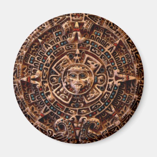 "AZTEC SUN KALENDER" Kunstmagneten Magneet (Voorkant)