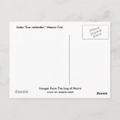 Aztec "Sun kalender", Mexico City Briefkaart (Achterkant)