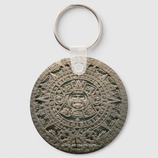 Aztec "Sun kalender", Mexico City Sleutelhanger (Voorkant)