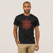 Aztec Sun Mask (donkerrood) T-shirt (Voorkant volledig)