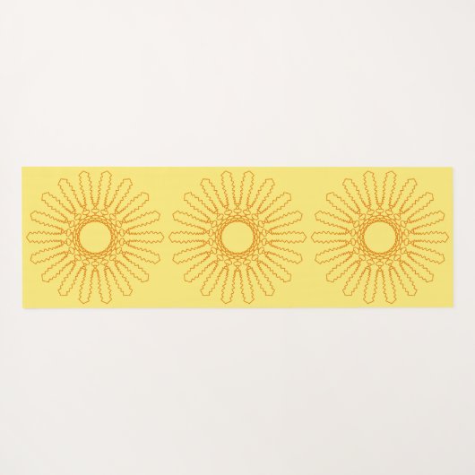 Aztec Sun Pattern Double Sided Yogamat (Achterkant (horizontaal))