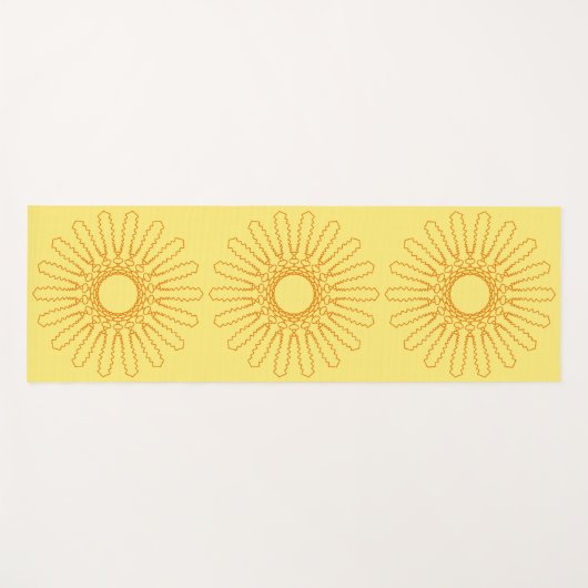 Aztec Sun Pattern Double Sided Yogamat (Voorkant (horizontaal))