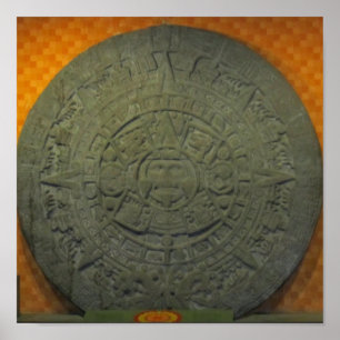 Aztec Sundial Poster