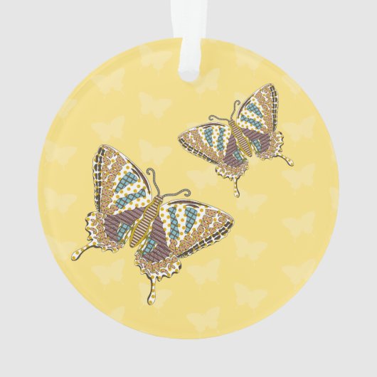 Aztec Swallowtail Acryl Ornament (achterkant)