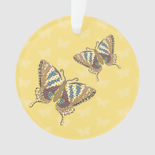 Aztec Swallowtail Acryl Ornament (voorkant)