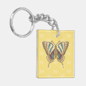 Aztec Swallowtail Acryl Sleutelhanger (Voorkant Links)
