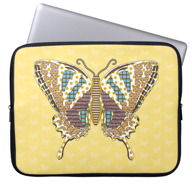 Aztec Swallowtail Laptophoes Laptop Sleeve (Voorkant)