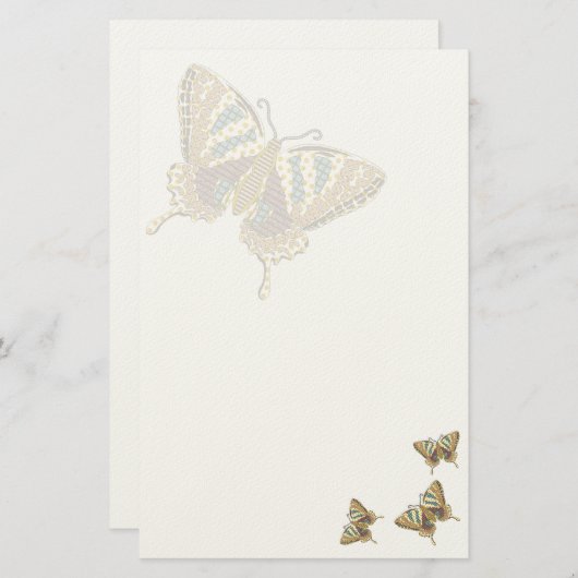 Aztec Swallowtail Stationery Briefpapier (Voorkant / Achterkant)