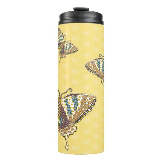 Aztec Swallowtail Thermal Tumbler Thermosbeker (Voorkant)