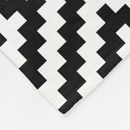 Aztec Symbool Block Rpt Ptn Black & White II Fleece Deken (Hoek)