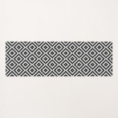 Aztec Symbool Blok RPT Patroon Zwart-wit Yogamat (Achterkant (horizontaal))