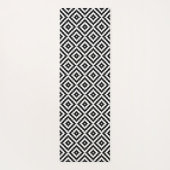 Aztec Symbool Blok RPT Patroon Zwart-wit Yogamat (Achterkant)