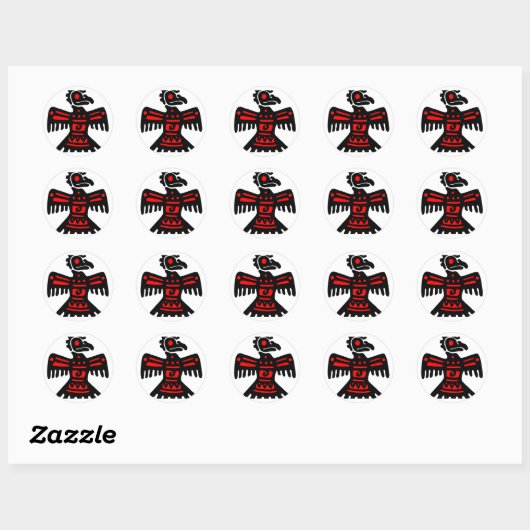 Aztec Thunderbird Ronde Sticker (Vel)