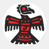 Aztec Thunderbird Ronde Sticker (Voorkant)