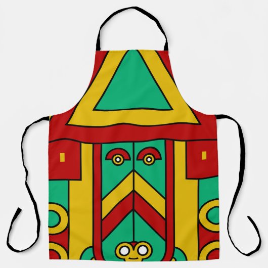 Aztec Tiki Mask Schort (Voorkant)