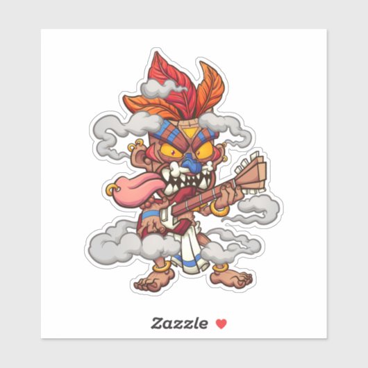 Aztec Tiki Sticker (Vel)