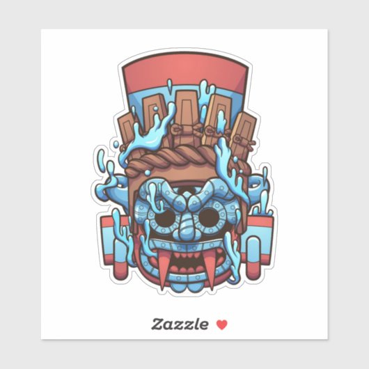 Aztec Tlaloc Sticker (Vel)