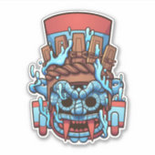 Aztec Tlaloc Sticker (Voorkant)