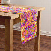 Aztec Totem Pink Yellow Cloth Runner Korte Tafelloper (Voorbeeld)